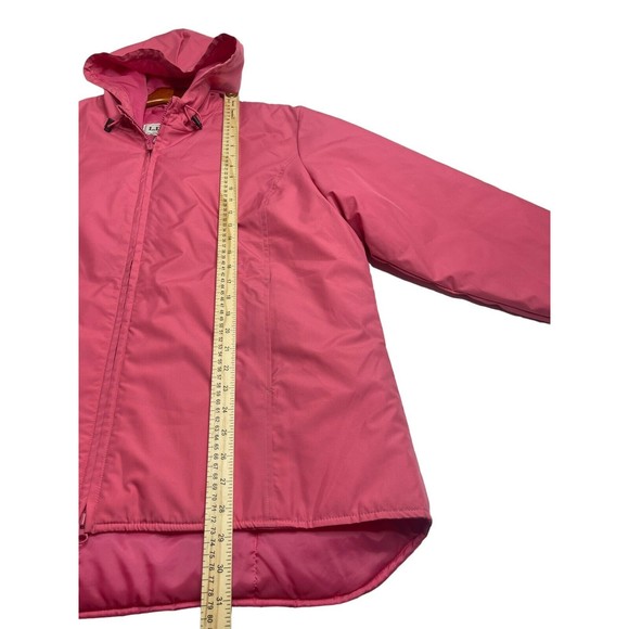 L.L Bean Women’s Rain Wind JacketFull Zip Hooded‎ Pink Windbreaker Reg XL - Picture 7 of 10
